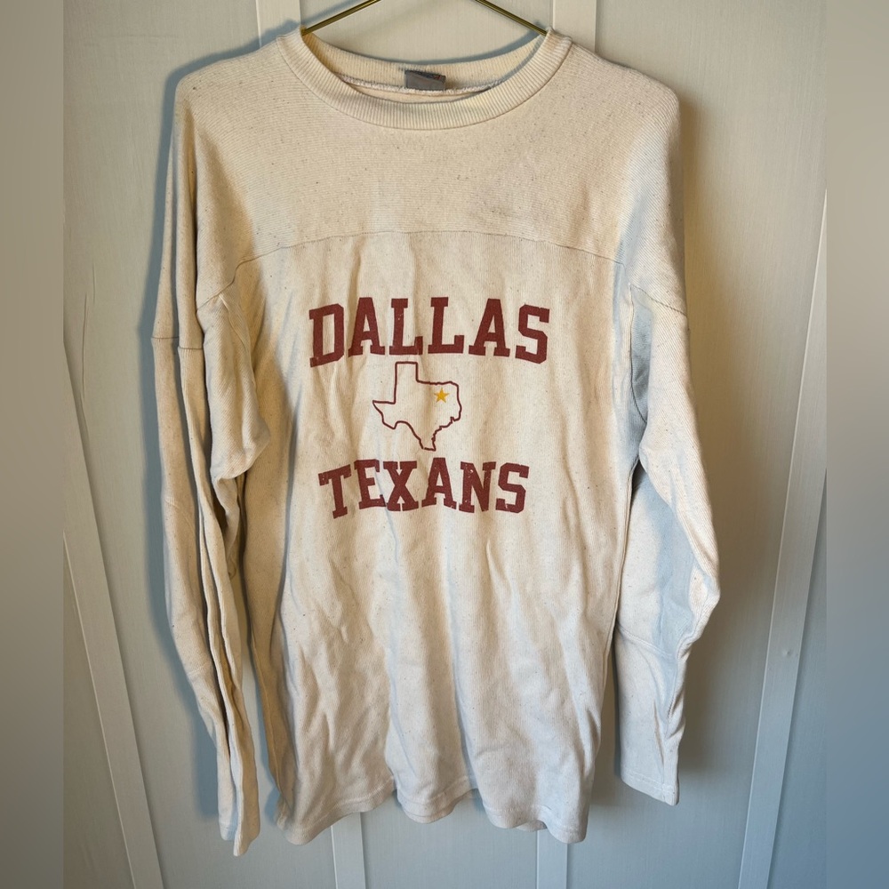 Ebbets Field Flannels Dallas Texans Football Crew Neck Size Large